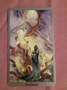 The Two of Swords from the Shadowscapes tarot.