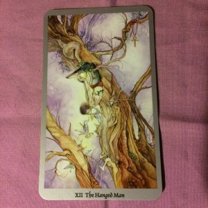 The Hanged Man from Stephanie Law's Shadowscapes tarot.